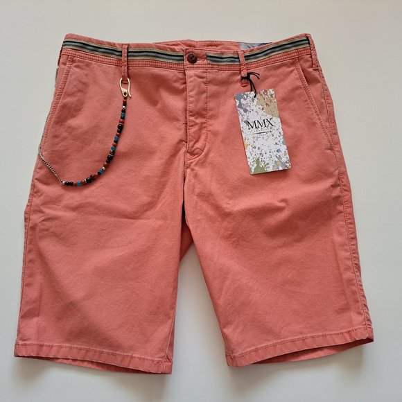 Men's MMX Germany Orange Shorts with Beads Size 34 / 32 - Picture 1 of 14
